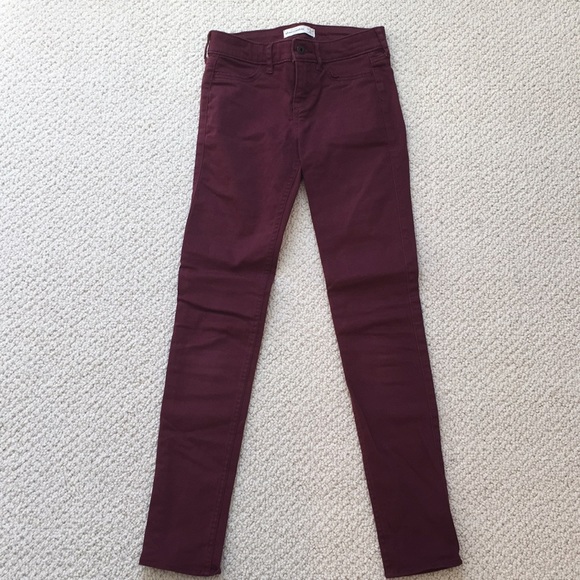 girls burgundy jeans